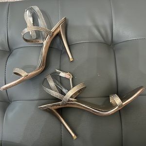 Stuart weitzman sparkly champagne sandals